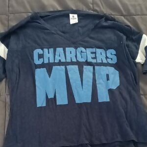 Womens PINK Chargers MVP Navy Blue Shirt